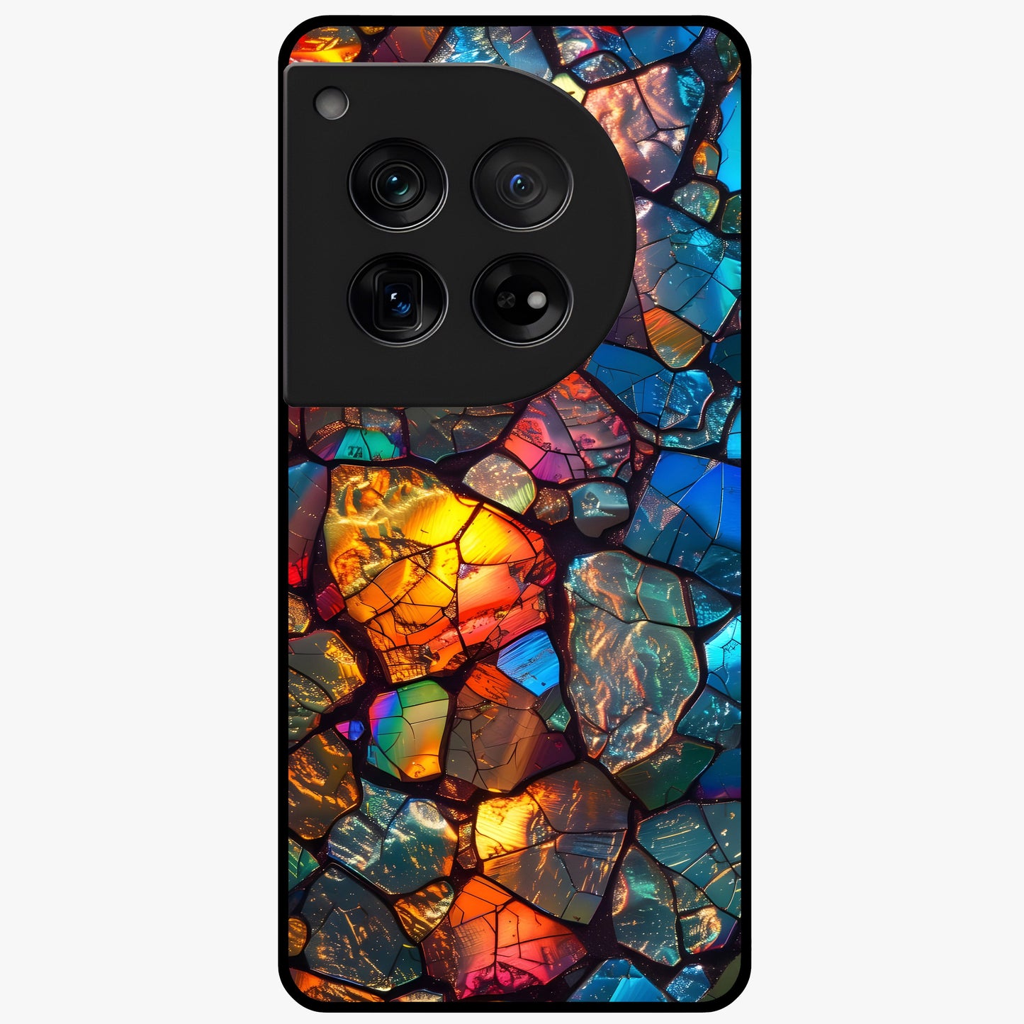 Shattered Light Glass Case for 1+12 artistic front view featuring abstract broken light inspired artwork