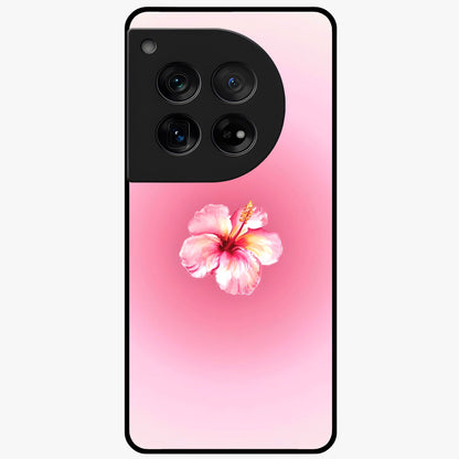 Soft Petal Serenity Glass Case for 1+12 elegant front view featuring gentle floral artwork in muted tones