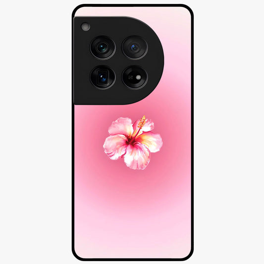 Soft Petal Serenity Glass Case for 1+12 elegant front view featuring gentle floral artwork in muted tones