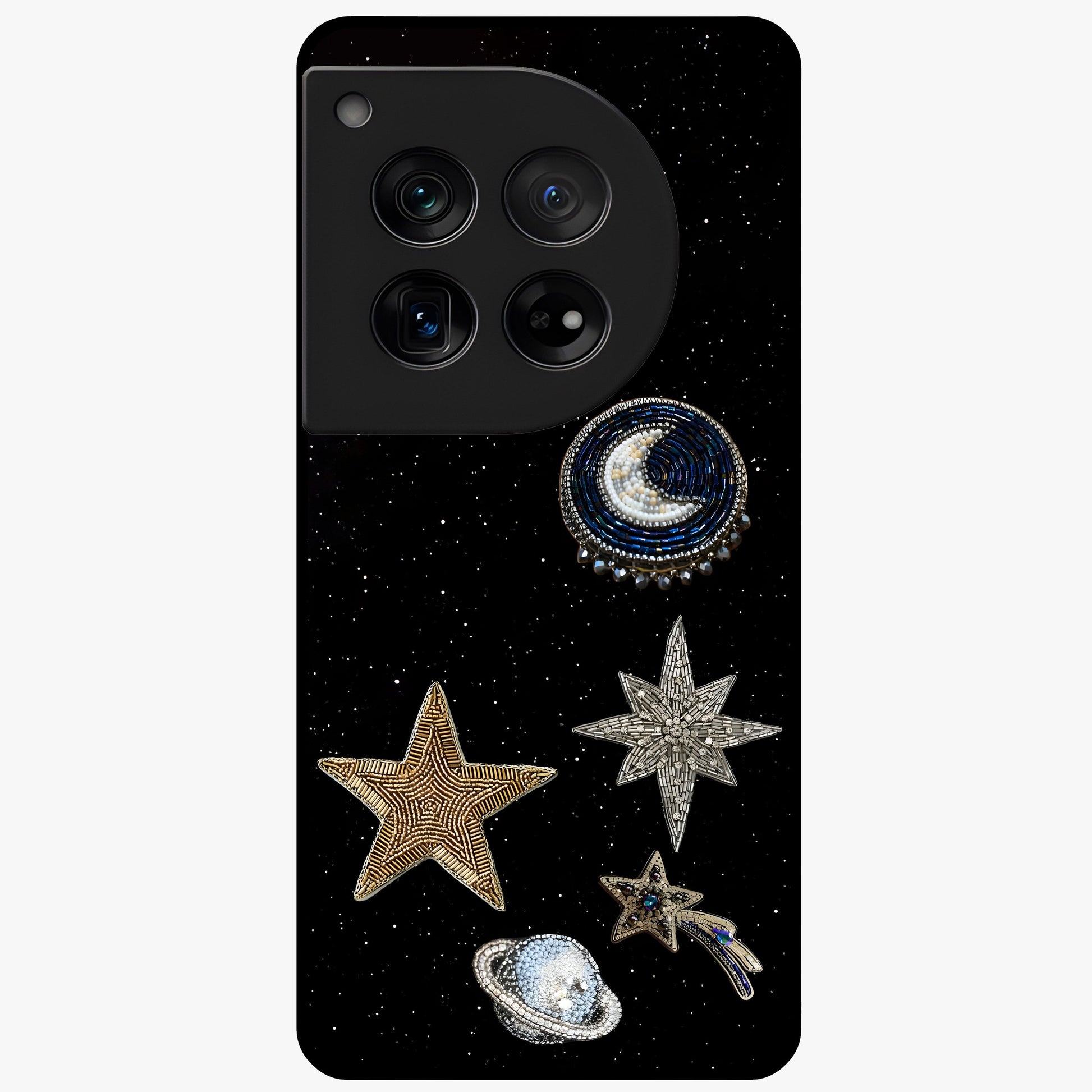 Starlit Cosmic Dreams Glass Case for 1+12 vibrant front view featuring galaxy inspired artistic artwork