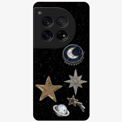 Starlit Cosmic Dreams Glass Case for 1+12 vibrant front view featuring galaxy inspired artistic artwork