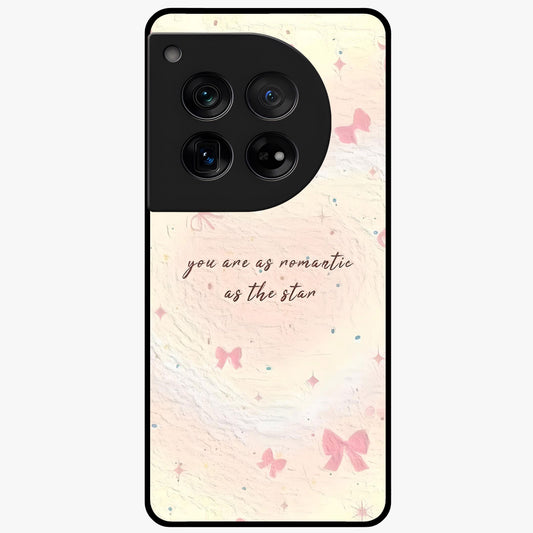 Starry Bow Romance Glass Case for 1+12 charming front view featuring romantic bow artwork with star accents
