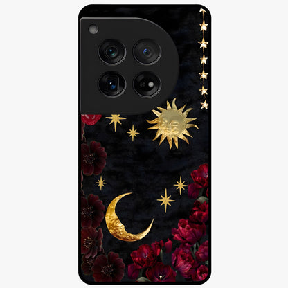 Sunflower Custom Name Glass Case for 1+12 bright front view featuring sunflower artwork with personalized name detail