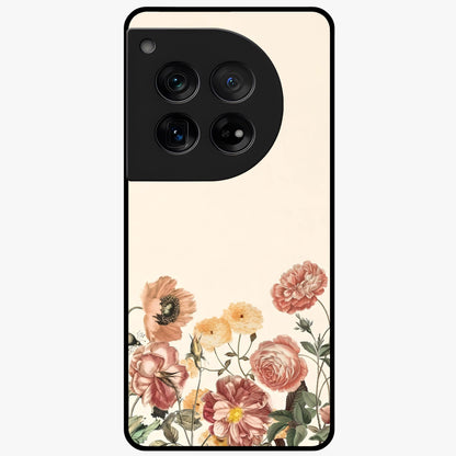 Timeless Garden Romance Glass Case for 1+12 elegant front view featuring classic floral garden artwork