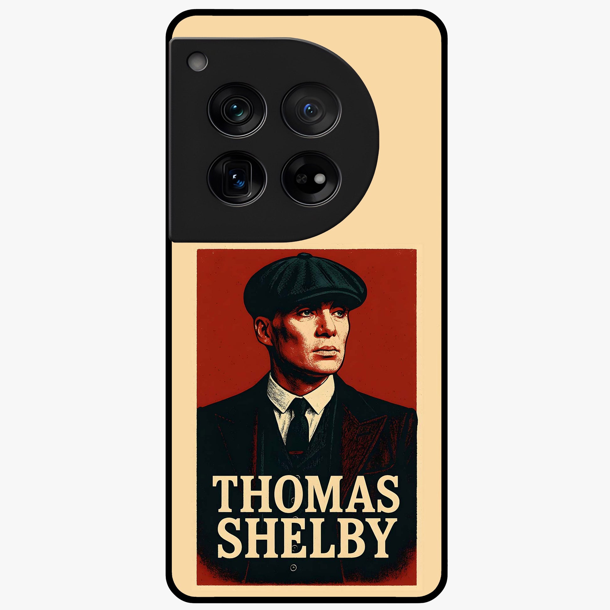 Vintage Mafia Authority Glass Case for 1+12 bold front view featuring classic mafia inspired artwork with retro tones