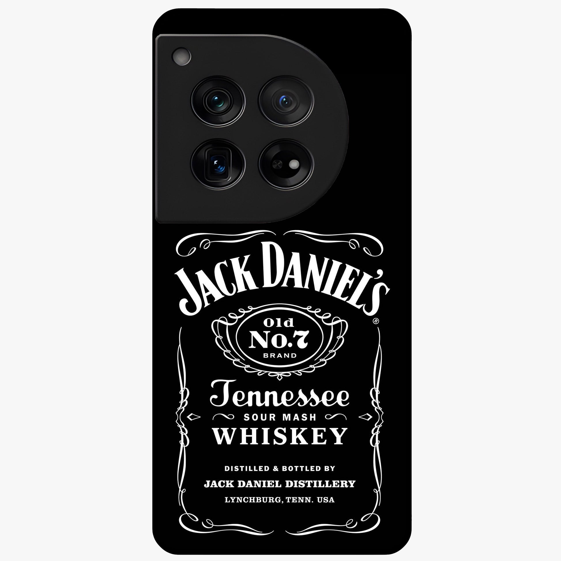 Vintage Whiskey Heritage Glass Case for 1+12 bold front view featuring classic whiskey label inspired artwork