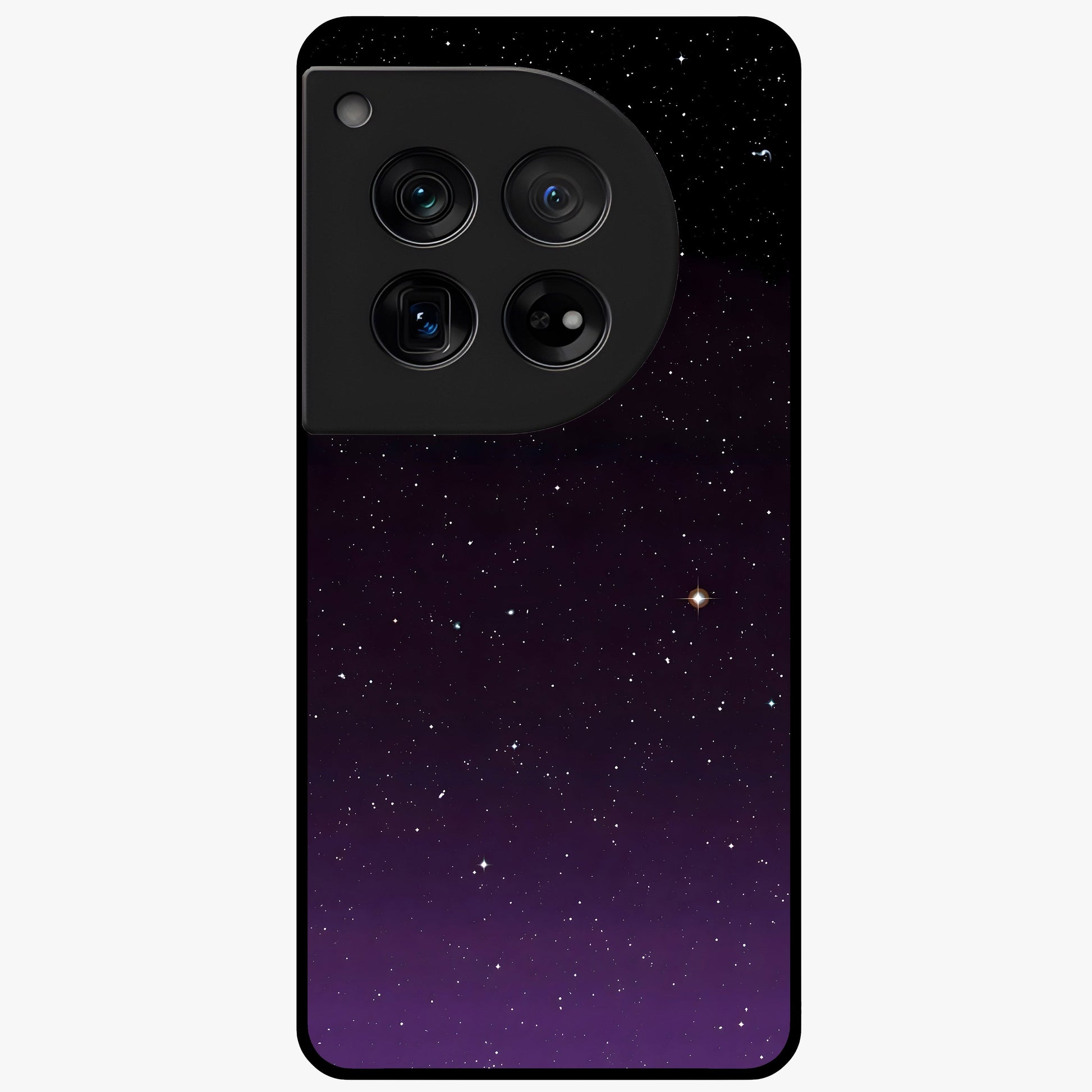 Violet and Black Shade Glass Case for 1+12 striking front view featuring deep violet and black gradient artwork