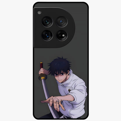 Void Silence Aesthetic Glass Case for 1+12 minimalist front view featuring dark abstract artwork with subtle tones