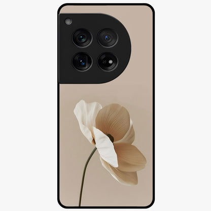 Whispering Petals Glass Case for 1+12 graceful front view featuring subtle floral artwork with airy vibe