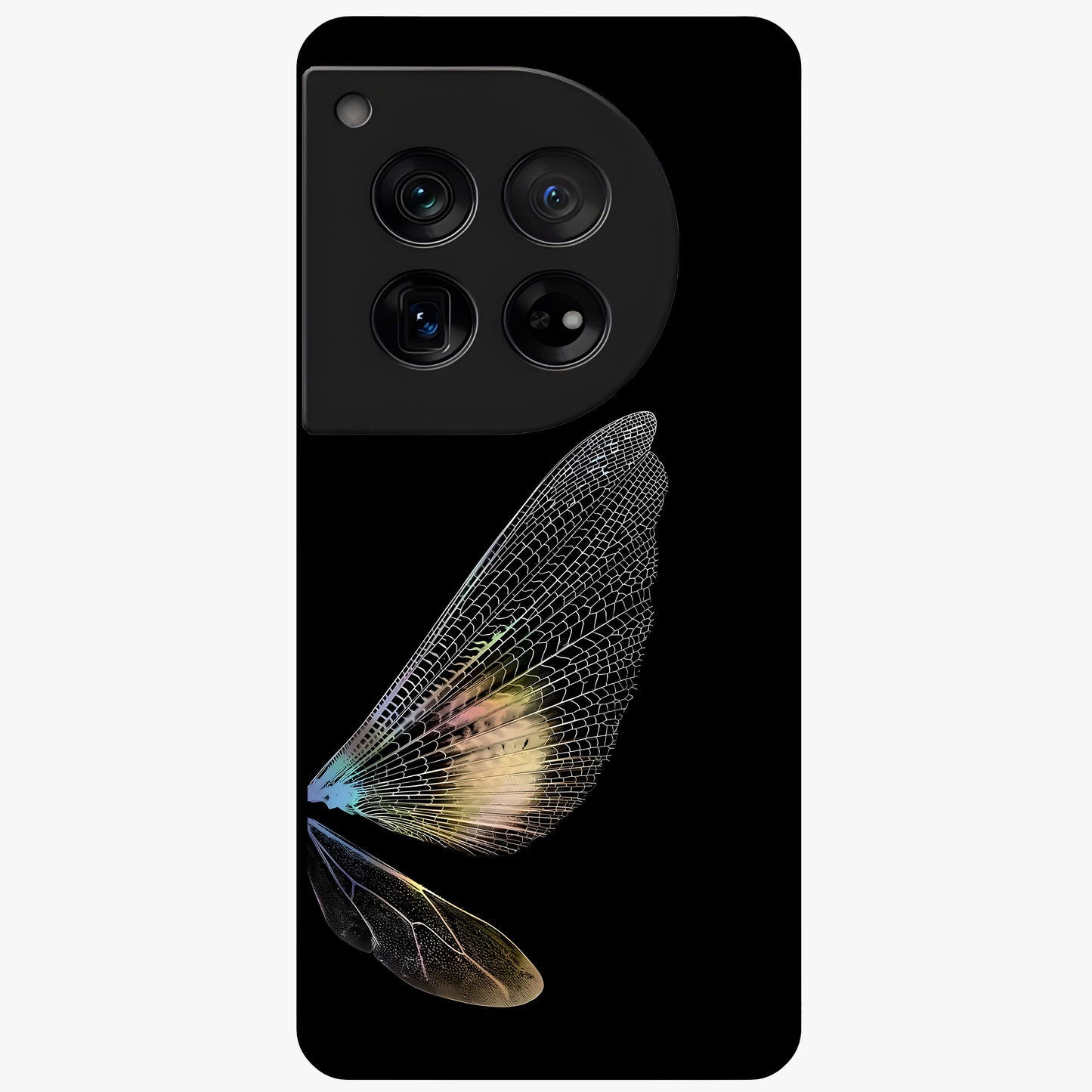 Whispers of Wings Glass Case for 1+12 elegant front view featuring feather or wing inspired artistic artwork