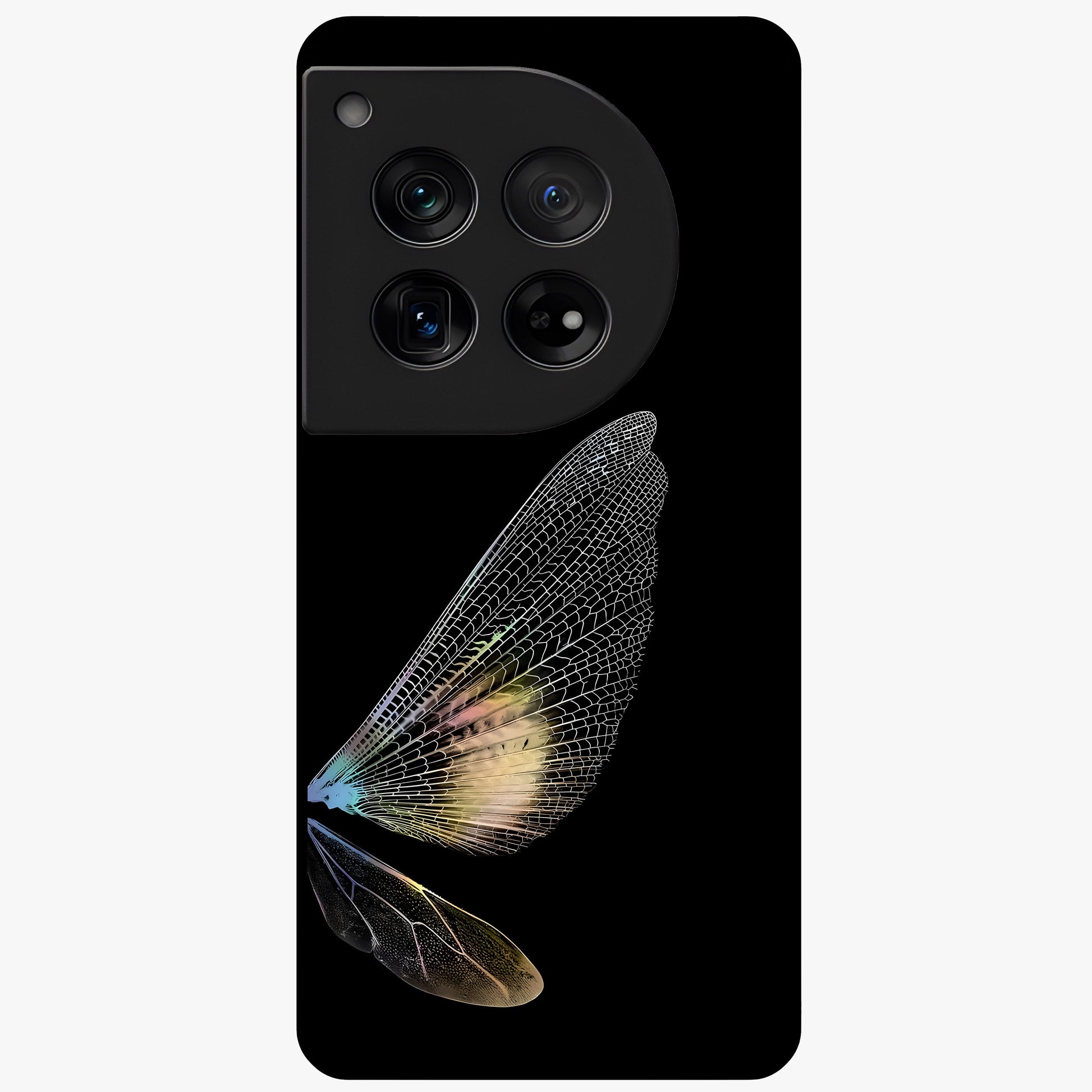 Whispers of Wings Glass Case for 1+12 elegant front view featuring feather or wing inspired artistic artwork