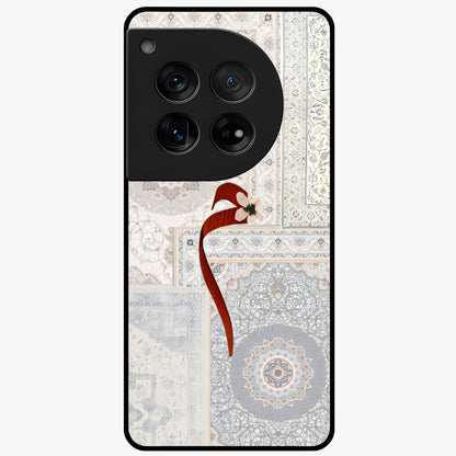 White Aesthetic Bow Glass Case for 1+12 clean front view featuring minimal bow artwork in soft white tones