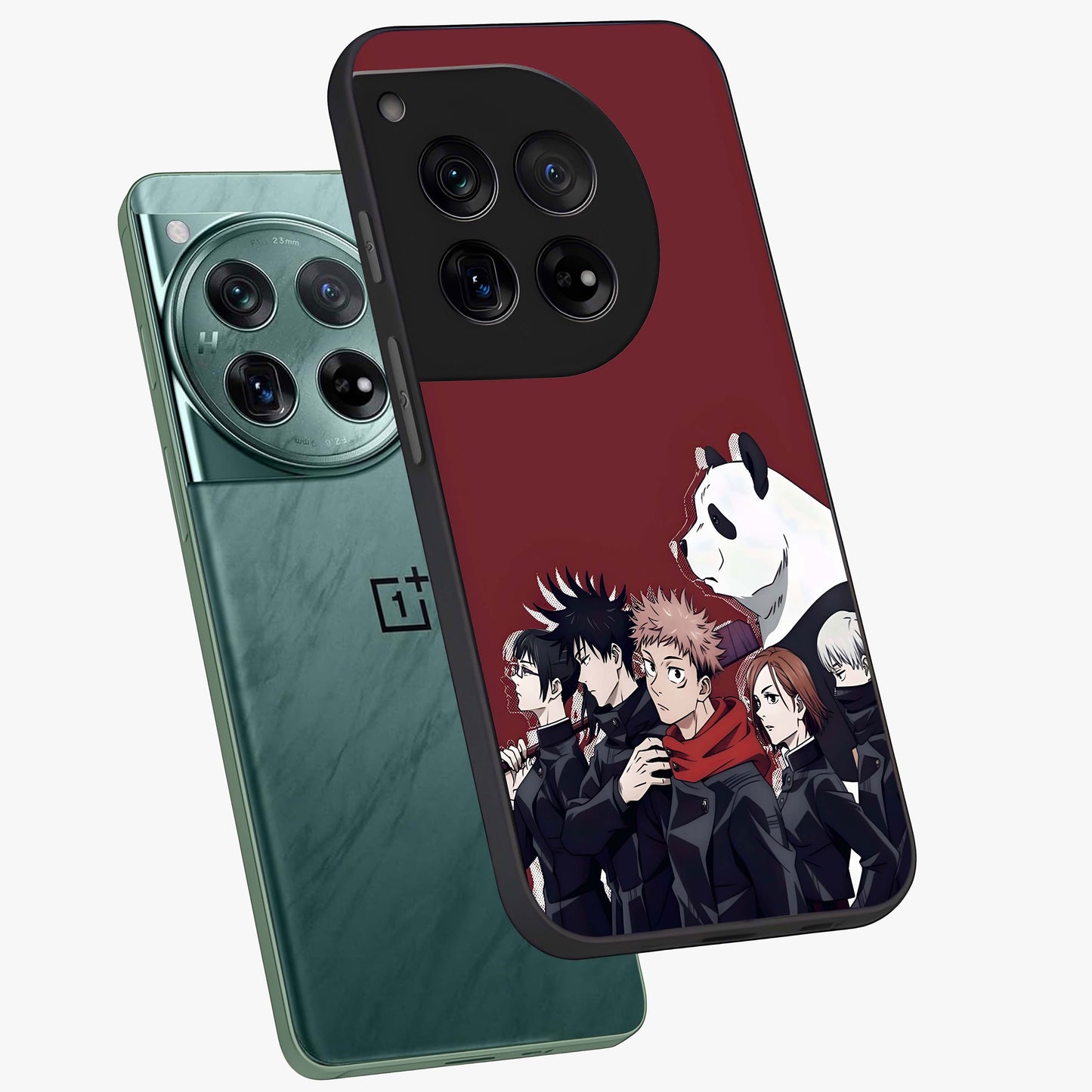 Crimson Crow Judgment Glass Case for 1+12 angled mockup showcasing glossy finish and intense dark aesthetic