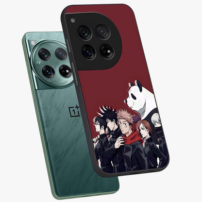 Crimson Crow Judgment Glass Case for 1+12 angled mockup showcasing glossy finish and intense dark aesthetic