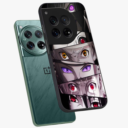 Eyes of Destiny Glass Case for 1+12 angled mockup showcasing glossy glass finish and intense detailing