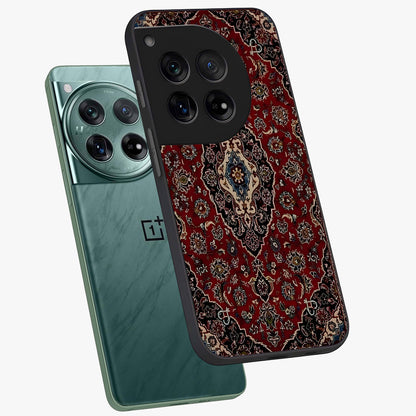 Heritage Carpet Royale Glass Case for 1+12 captured at a warm angle highlighting intricate heritage patterns, gloss, and edge clarity.