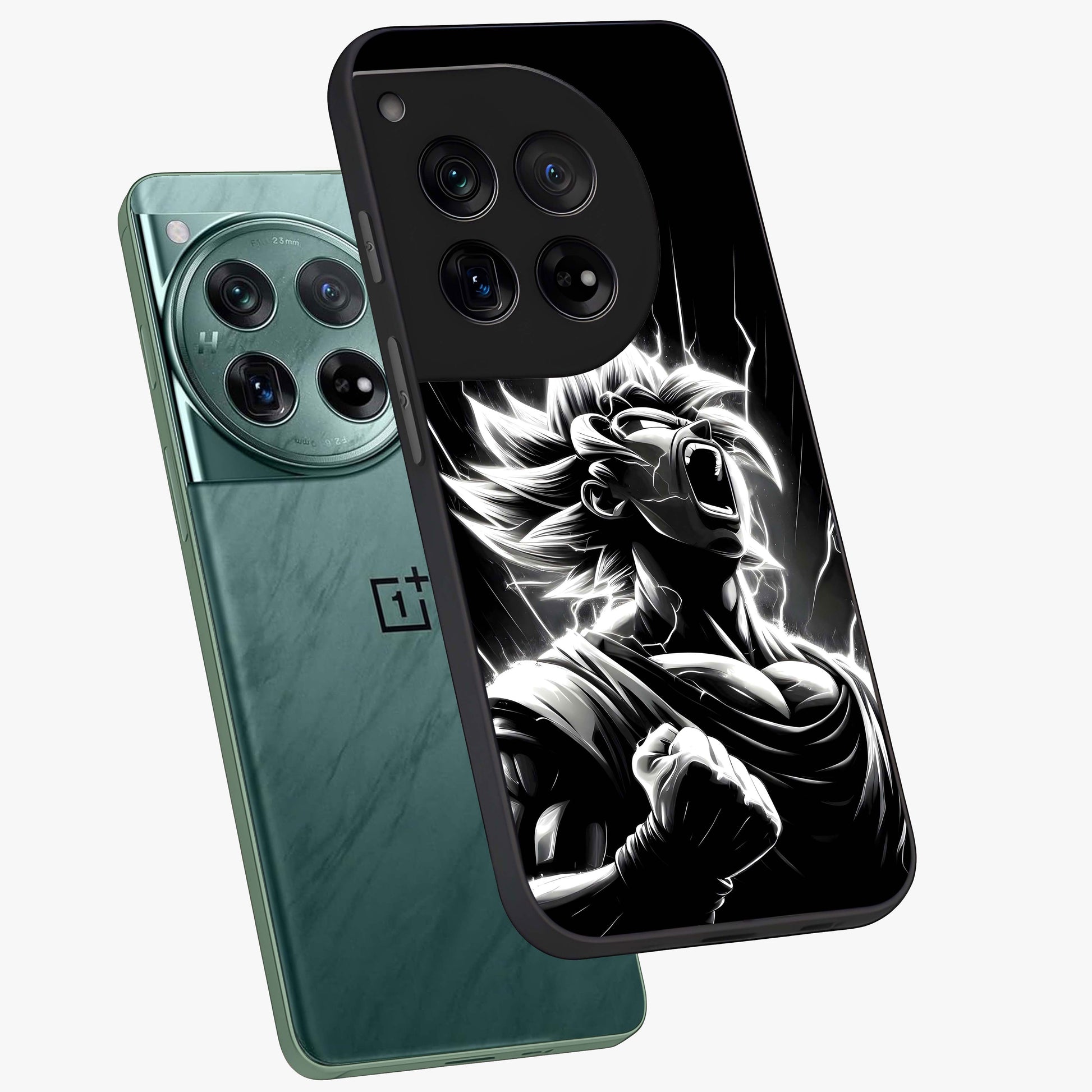 Limitless Power Unleashed Glass Case for 1+12 angled mockup showcasing glossy finish and dramatic power detailing