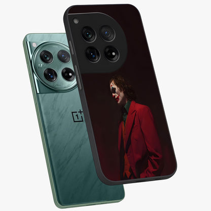 Tragic Chaos King Glass Case for 1+12 angled mockup showcasing glossy finish and bold shadow detailing