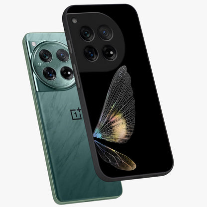 Whispers of Wings Glass Case for 1+12 angled mockup showcasing glossy finish and soft gradient detailing