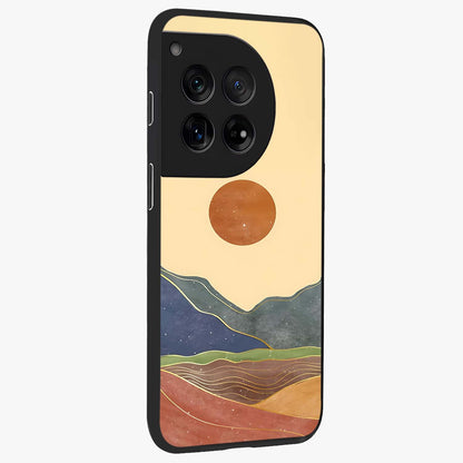 Abstract Mountain Glow Glass Case for OnePlus 12 |1+12