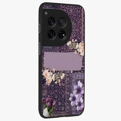 Antique Floral Whisper Glass Case for 1+12 side perspective highlighting detailed floral textures