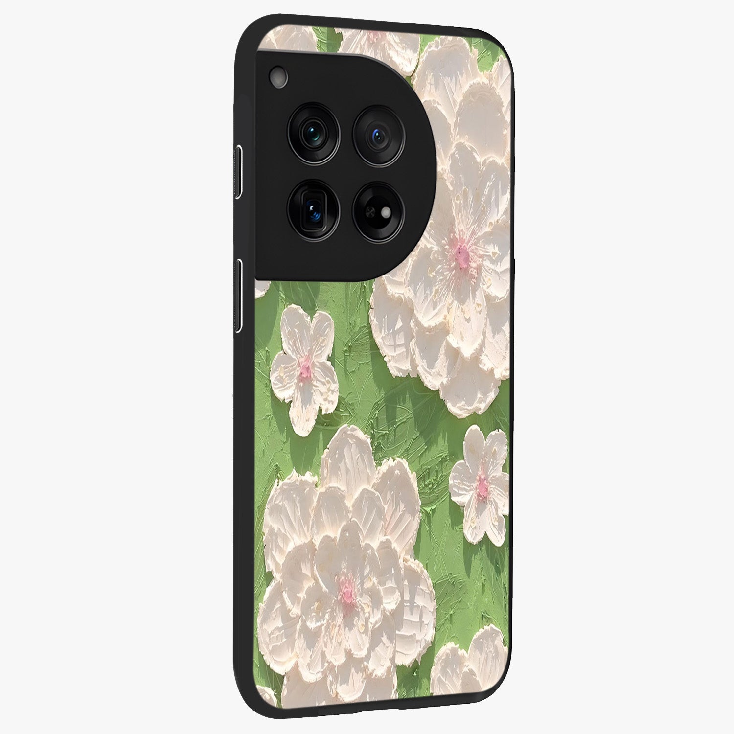 Blossom Meadow Dreams Glass Case for 1+12 side perspective highlighting serene floral design and smooth edges