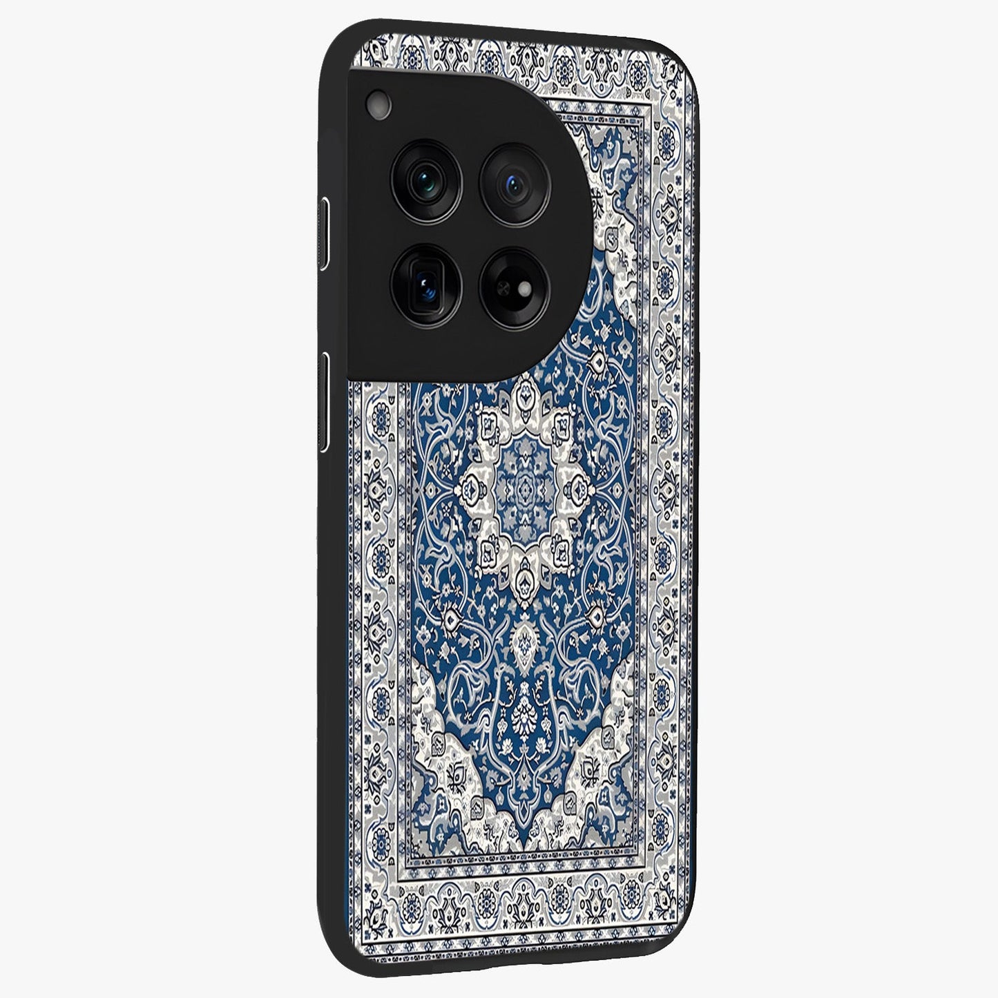 Blue Palace Dream Glass Case for 1+12 side perspective highlighting intricate palace design and sleek edges