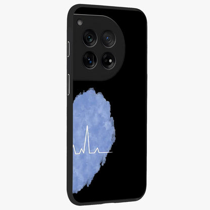 Blue Pulse Bond Glass Case for 1+12 side perspective highlighting sleek edges and modern blue detailing