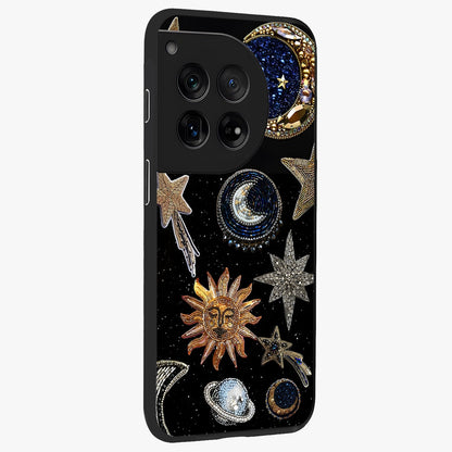 Celestial Gem Constellations Glass Case for 1+12 side perspective highlighting intricate star patterns and premium build