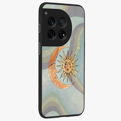 Celestial Harmony Vibes Glass Case for 1+12 side perspective highlighting harmonious detailing and sleek edges