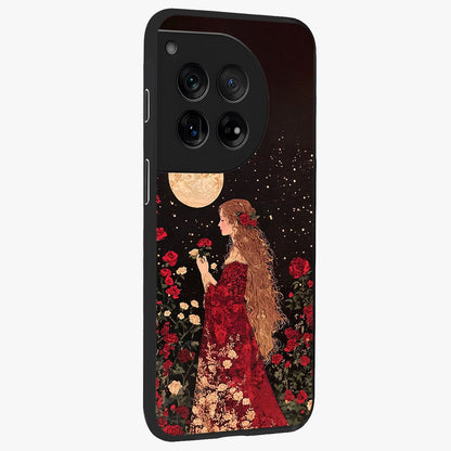Crimson Dreams Glass Case for 1+12 side perspective highlighting vibrant tones and premium edge detailing