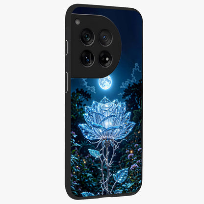 Crystal Moon Lotus Glass Case for 1+12 side perspective highlighting soft celestial tones and premium edge finish