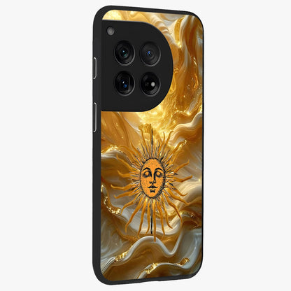 Eternal Golden Glow Glass Case for 1+12 side perspective highlighting rich glow detailing and premium edges