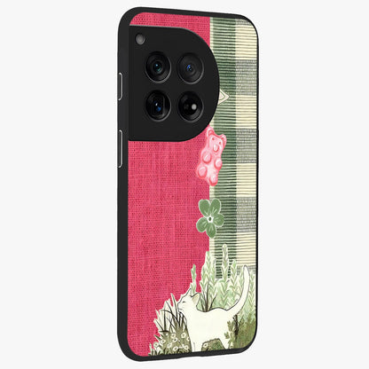 Fabric Patterns Glass Case for 1+12 side perspective highlighting woven texture design and smooth build