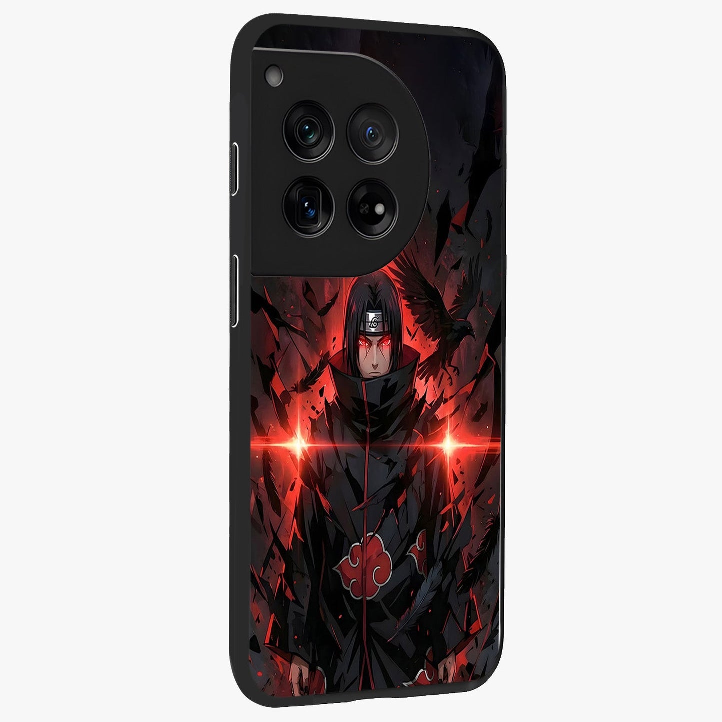 Focused Blade Discipline Glass Case for 1+12 side perspective highlighting sleek weapon inspired textures and premium edges