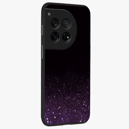 Glittery Purple Bokeh Glass Case for 1+12 side perspective highlighting glowing textures and sleek premium edges