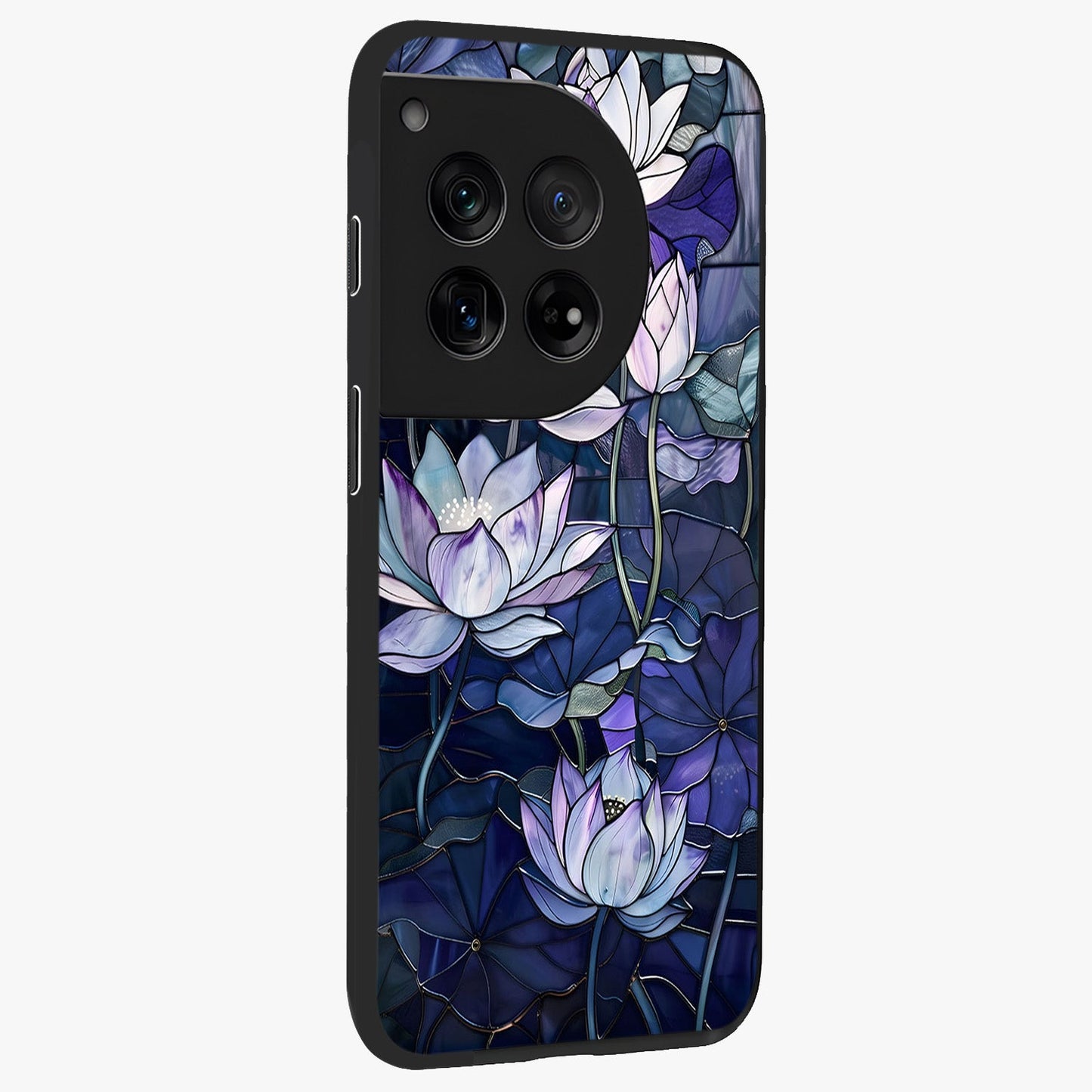Gloss Petal Rush Glass Case for 1+12 side perspective highlighting smooth edges and rich petal textures