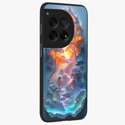 Glow Forest Portal Glass Case for 1+12 side perspective highlighting magical forest textures and premium build