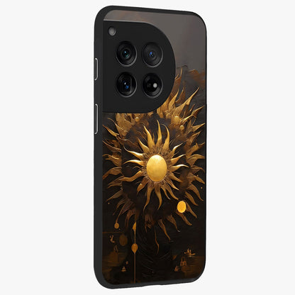 Golden Sun Minimalism Glass Case for 1+12 side perspective highlighting refined minimal detailing and smooth build