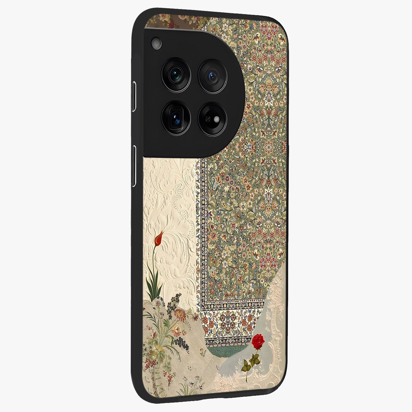 Heritage Textile Layers Glass Case for 1+12 displayed upright for detailed heritage visibility and premium finish.