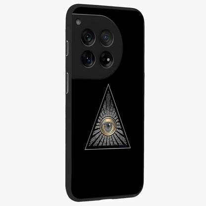 Illuminati Evil Glass Case for 1+12 displayed upright for mysterious statement visibility and premium finish.