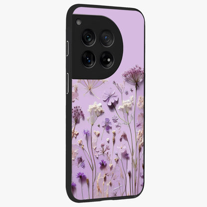 Lavender Blossom Dream Glass Case for 1+12 side perspective highlighting gentle bloom detailing and premium edges