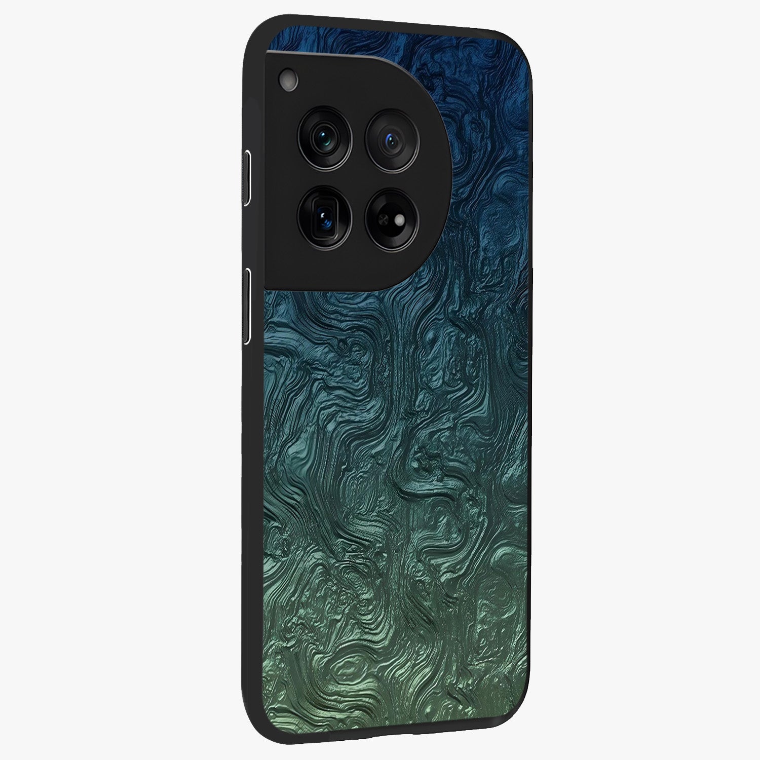 Marble Dream Blur Glass Case for 1+12 side perspective highlighting refined marble textures and premium edges