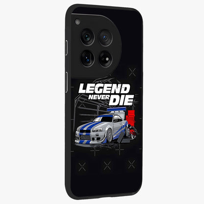 Midnight Racing Legacy Glass Case for 1+12 side perspective highlighting sleek speed textures and premium edges