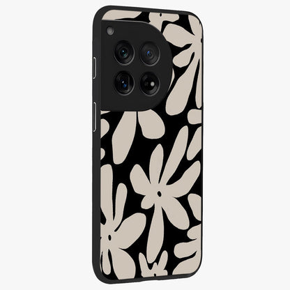 Monochrome Petal Dance Glass Case for 1+12 side perspective highlighting refined textures and premium edges