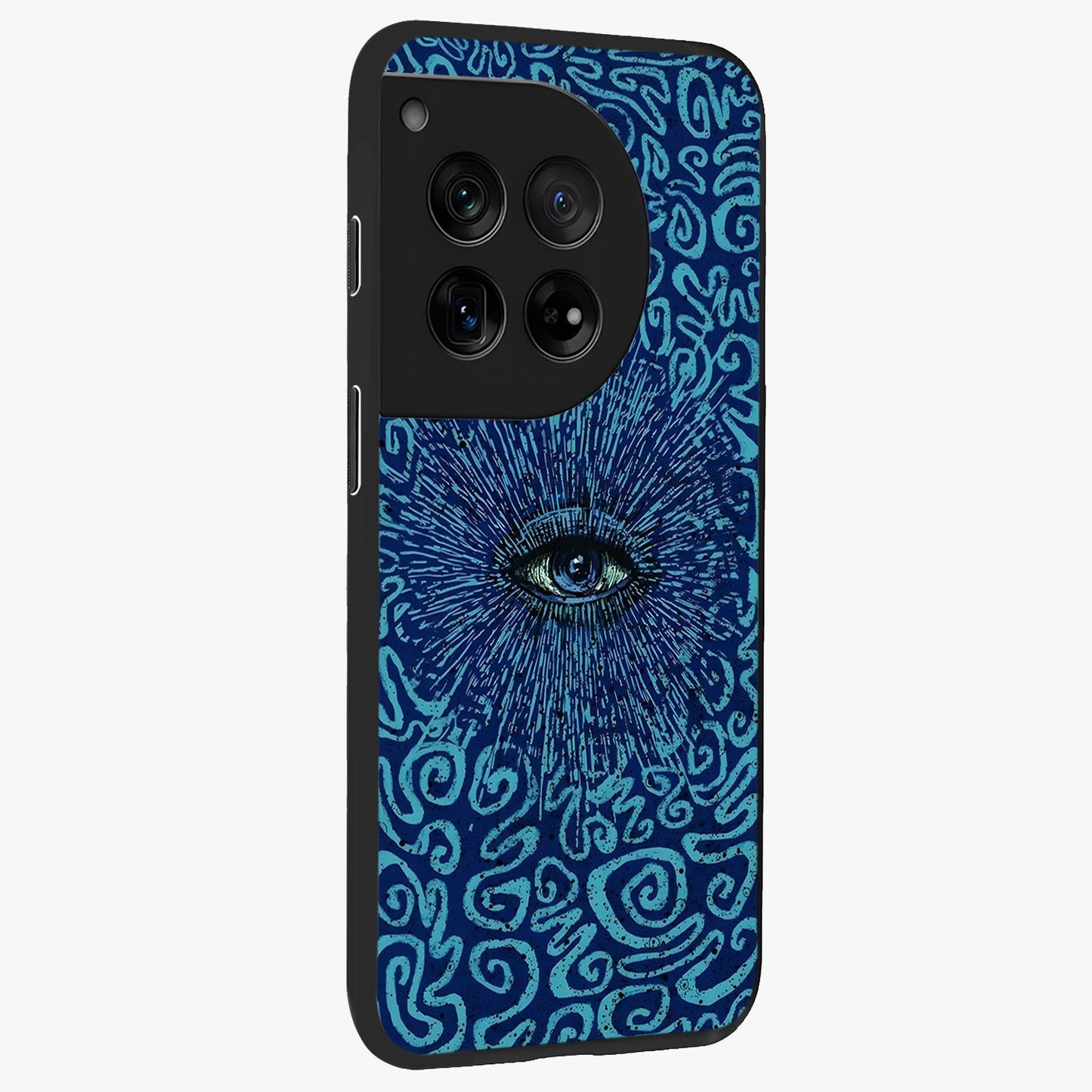 Mystic Inner Eye Glass Case for 1+12 side perspective highlighting bold detailing and smooth edges