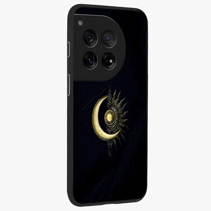 Mystic Lunar Flame Glass Case for 1+12 side perspective highlighting intense flame textures and premium build