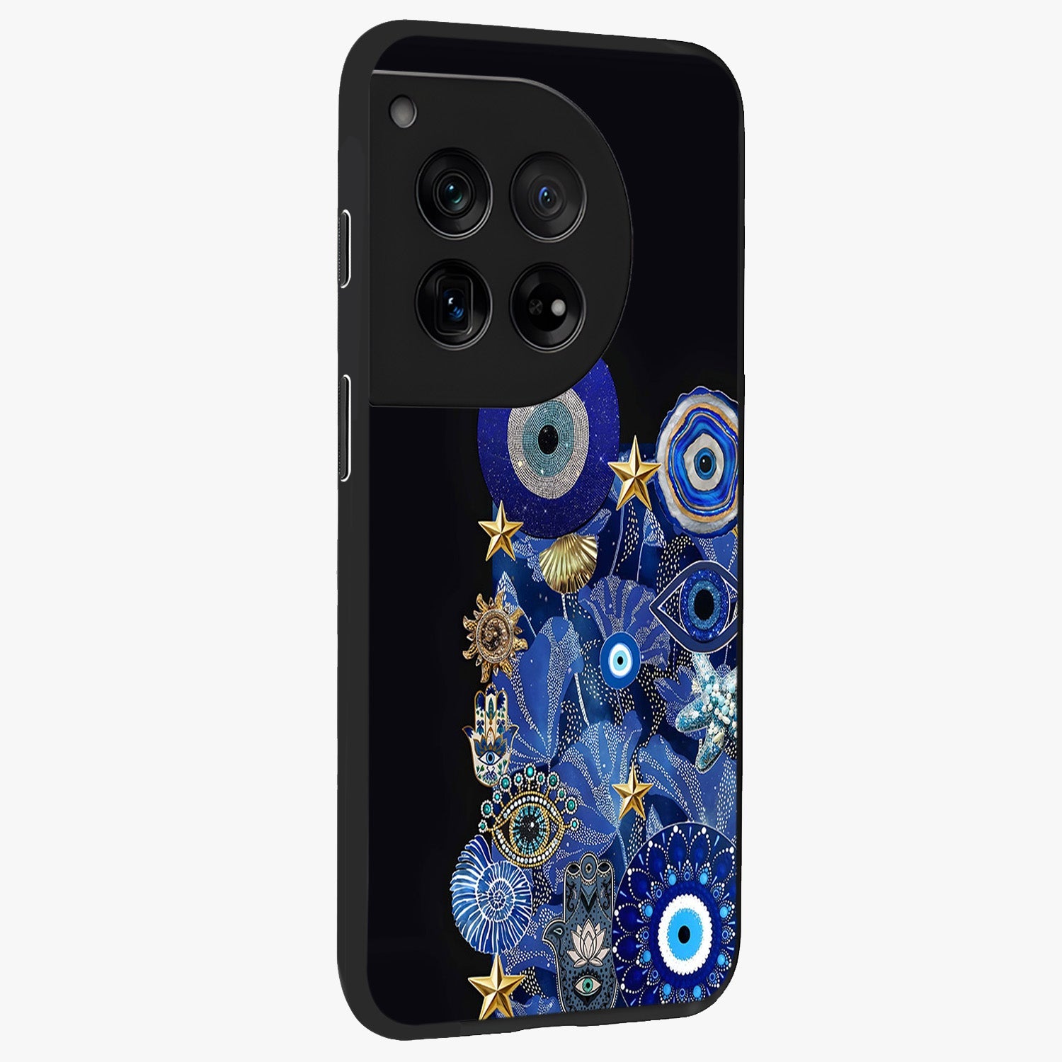 Mystic Ocean Eye Glass Case for 1+12 side perspective highlighting intricate eye textures and sleek edges