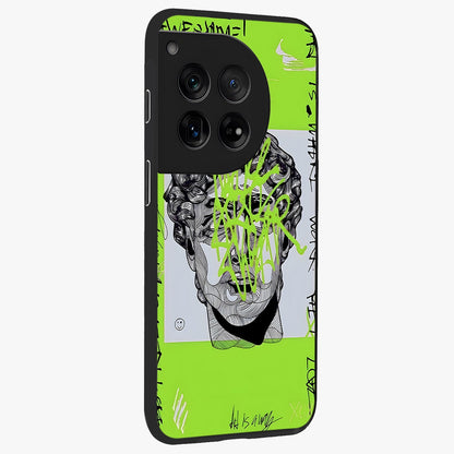 Neo Graffiti Rebellion Glass Case for 1+12 side perspective highlighting vibrant street textures and premium edges