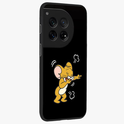 Playful Jerry Vibes Glass Case for 1+12 side perspective highlighting fun illustration textures and smooth build